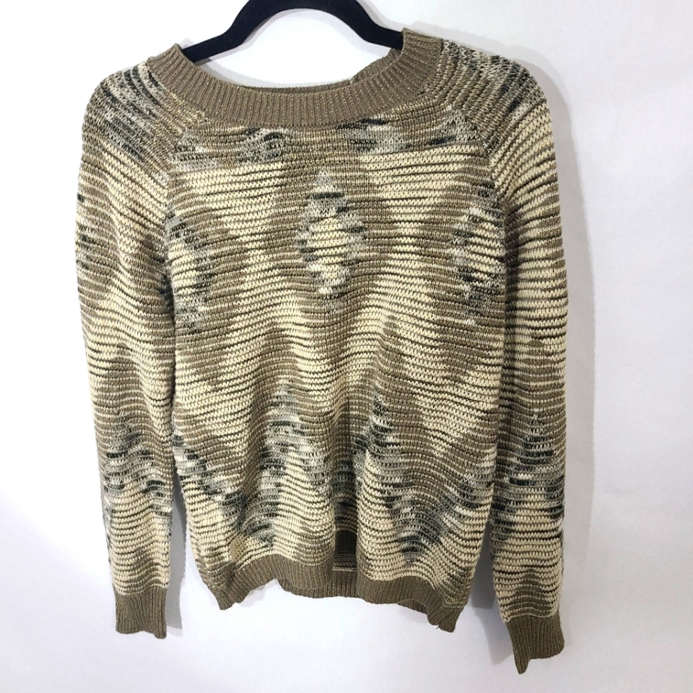 Indigo Rose Women's Sweater Size Large Pullover Top Acrylic Metalllic‎
